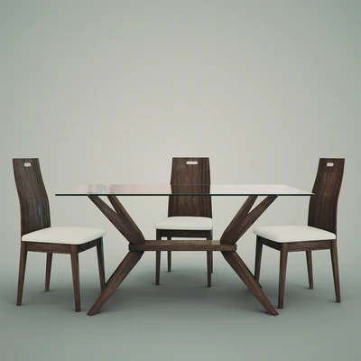 Magna 5-Piece Dining Set with Haline Chairs — Вид 2
