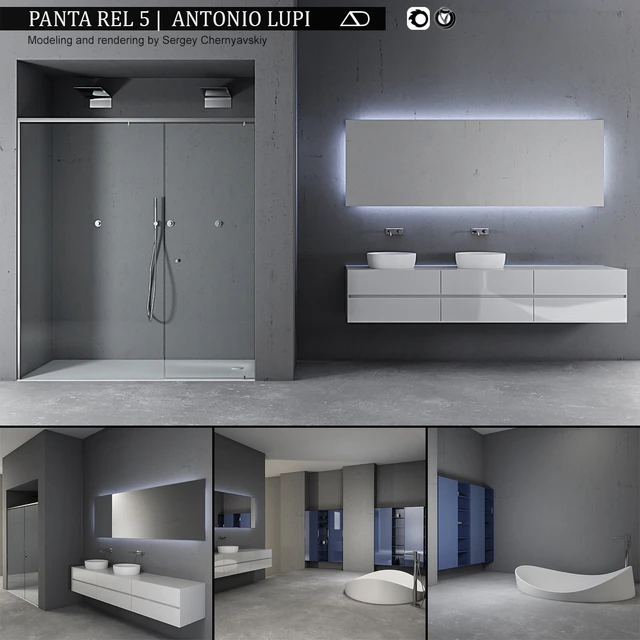 Bathroom furniture set Panta Rel 5 — Скачать