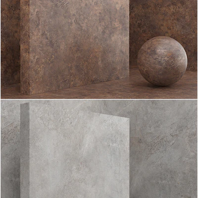 Material (seamless) - coating, plaster set 33 — Ver 2