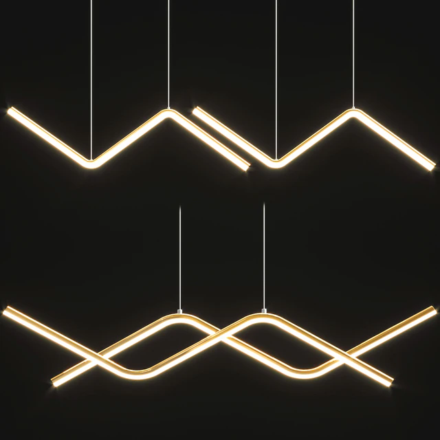 Zigzag Shaped Metal Hanging Lamp — Descargar
