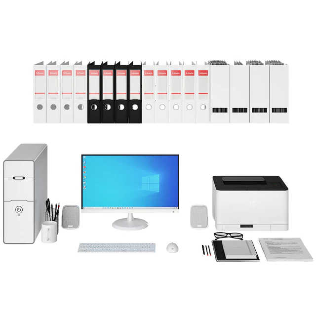 Office white pc set — Descargar
