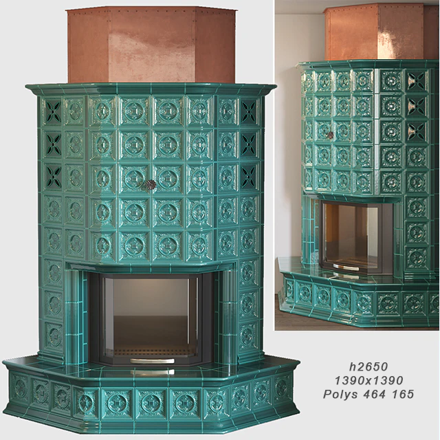 Tiled fireplace — Descargar