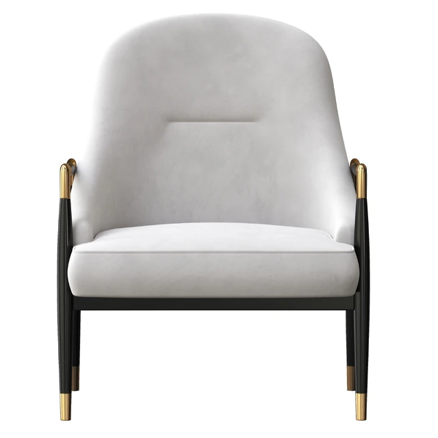 Modern Brass Accented Walnut Lounge Chairs — Descargar