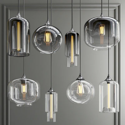 Staggered & Clear Glass Pendant Collectoin — Вид 1