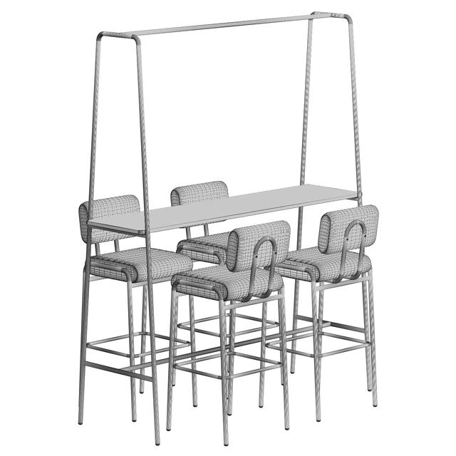 Cosmo Bar Stool and Table 2 — Скачать