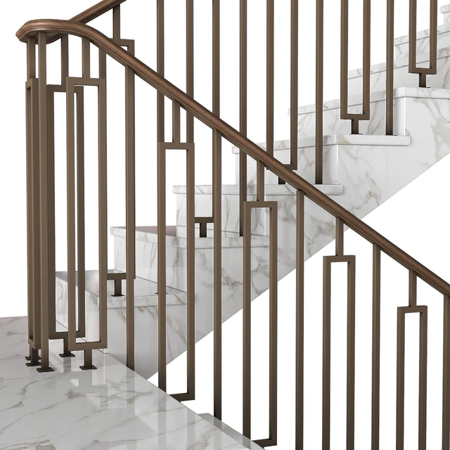 Современная мраморная лестница в стиле Ар-деко.Modern interior stair — Скачать