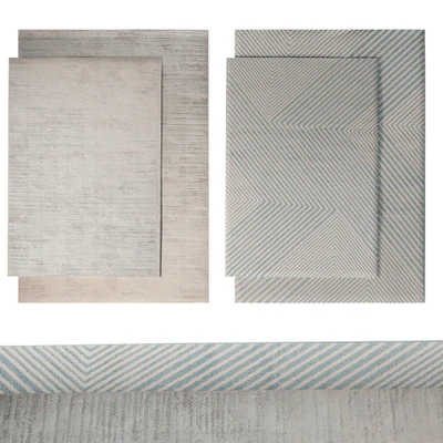 Set of 4 rugs from luxdeco Luzon and Pembroke Cross series — Ver 1