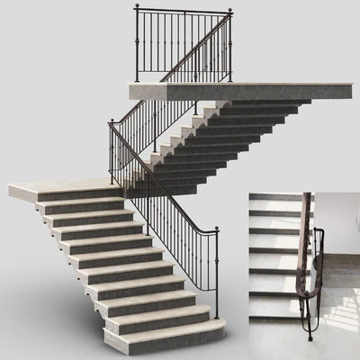Classic Stair with Iron railing — Ver 1