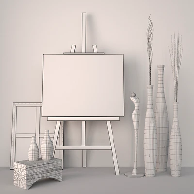Decor – Vases, Dry grass, Statuette — Вид 3