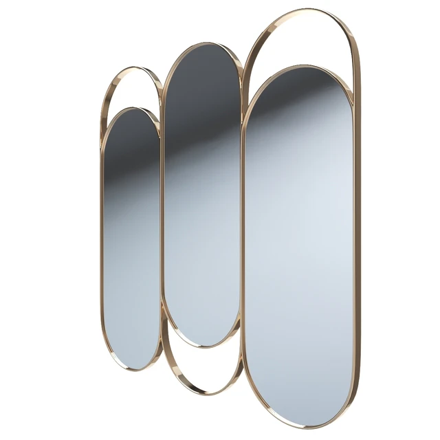 Triple mirror in brass, Alama La Redoute — Descargar