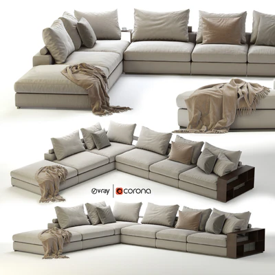 Flexform Groundpiece Sectional Sofa — Вид 1