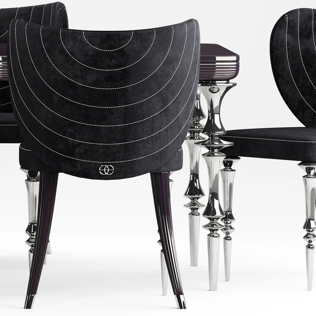 Стол и стулья elve luxury — Скачать