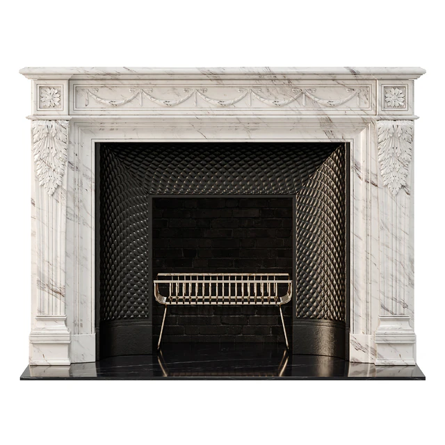 Marble french fireplace mantel — Descargar