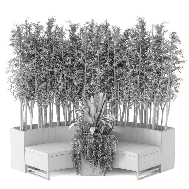 Outdoor Garden set bush and Tree - Garden Set 68 — Descargar