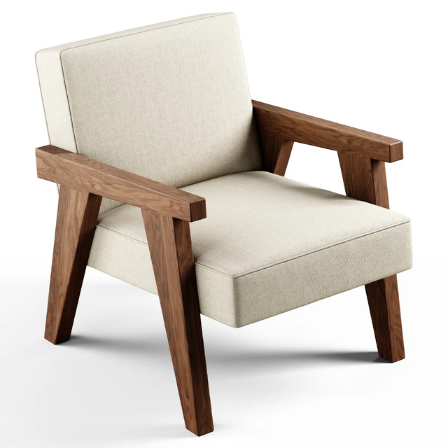 Zara Home - The walnut armchair with hemp upholstery — Descargar