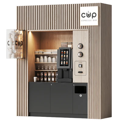 Coffee vending machine. Coffee to go. Self-service coffee shop. Vendor point 2 — Ver 1