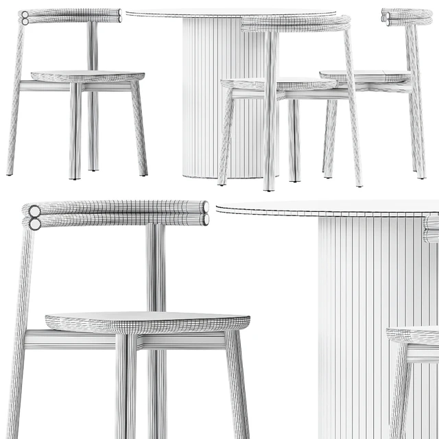 Dial Dining Table and Twill Chair by DesignByThem — Descargar
