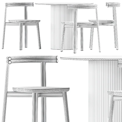 Dial Dining Table and Twill Chair by DesignByThem — Ver 6