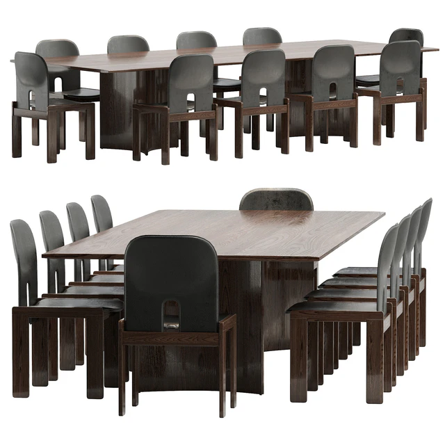 Crevasse table & Tobia Scarpa Chair — Скачать