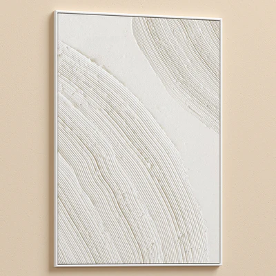 Boho Beige Relief Plaster Wall Art C-625 — Ver 4