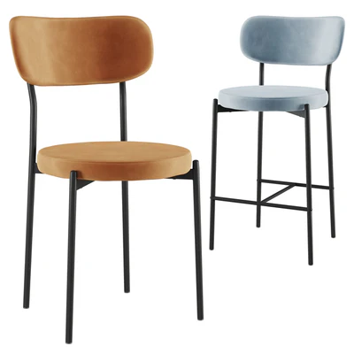 Chair&Bar stool Barbara black legs SG — Ver 1