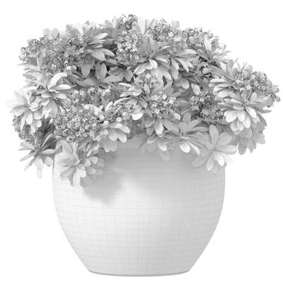 Bouquet of white flowers in a potted vase for decoration — Ver 3