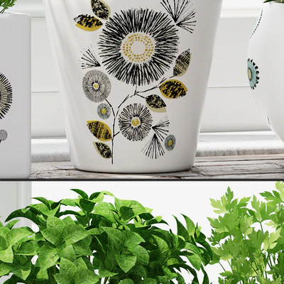 Herbs in pots — Ver 3