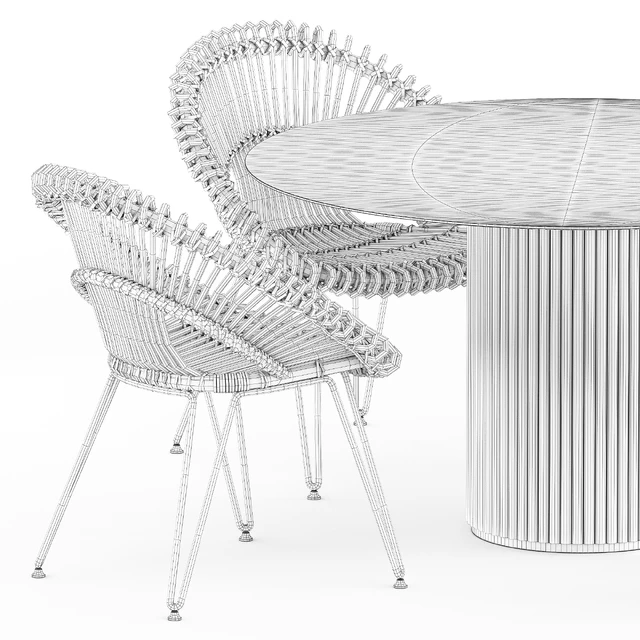 Roxy armchair by janusetcie and Palais Royal table by Asplund — Descargar