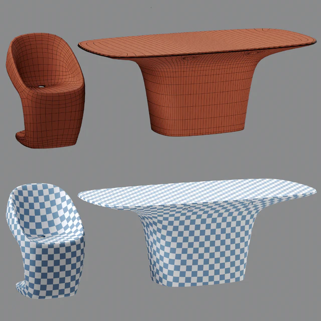 Vondom Ufo Dining Table and Chair — Descargar