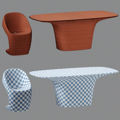 Vondom Ufo Dining Table and Chair — Ver 3