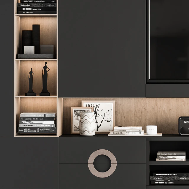 TV Wall Black and Wood - Set 12 — Скачать