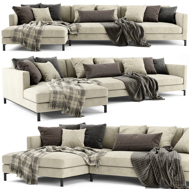 Verzelloni Hampton Chaise Longue Sofa — Скачать