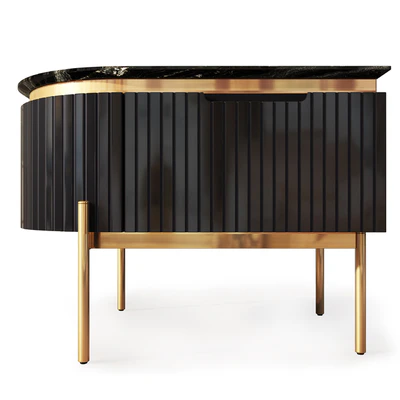 Комод  и тумба прикроватная Tesla black. Nightstand, sideboard by Medusa Home — Вид 4