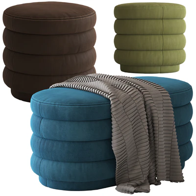 Globewest Ribbed Ottoman — Ver 5