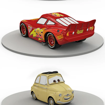 Toys "Cars" Lightning McQueen, Guido, Luigi — Вид 3