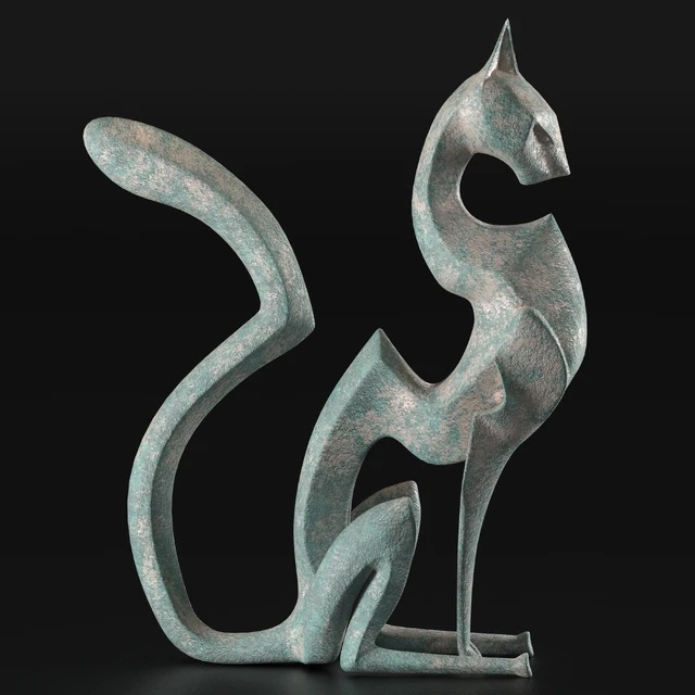 Black cheetah sculpture — Descargar