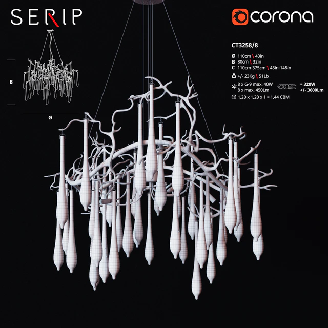SERIP AQUA CT3258 / 8 CHANDELIER — Descargar