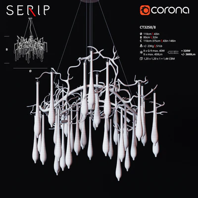 SERIP AQUA CT3258 / 8 CHANDELIER — Ver 3