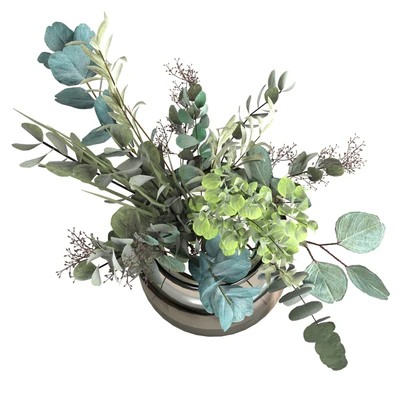 Bouquet of green eucalyptus, olive and herbs — Ver 5