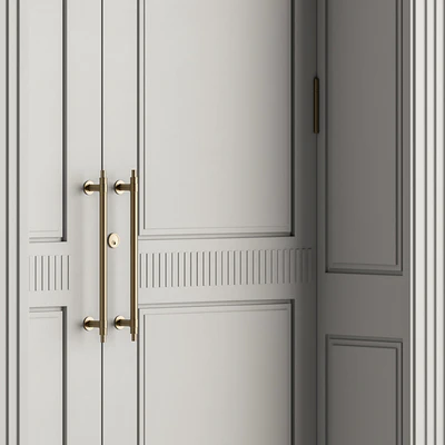 White Wooden Classic Door Set 27 — View 6
