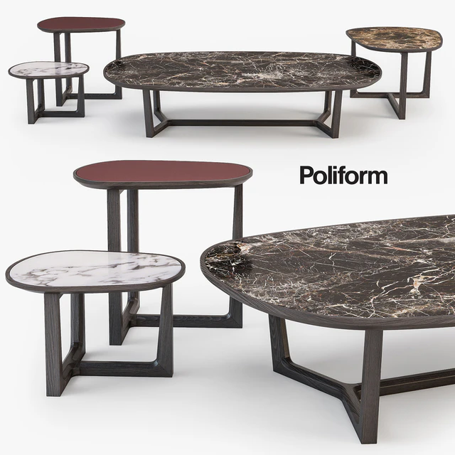 Poliform Tridente coffee tables set — Descargar