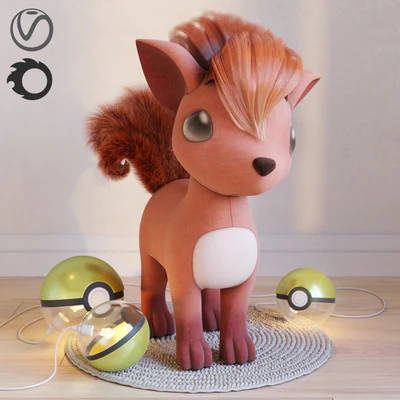Покемон VULPIX. — Вид 3