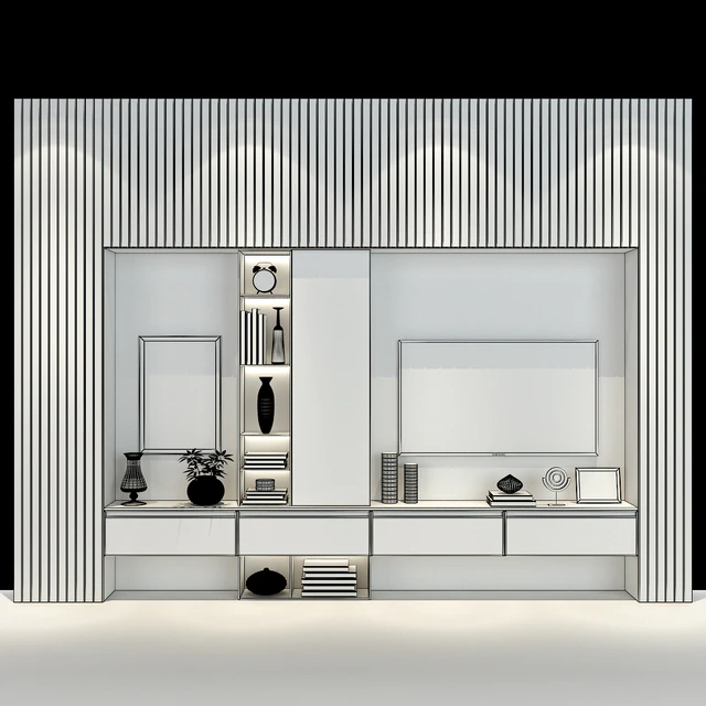 Modern TV Wall set190 — Скачать