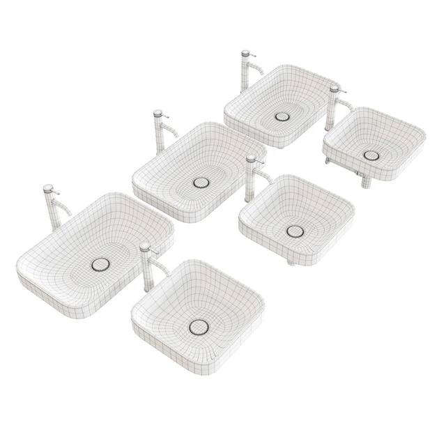Duravit HAPPY D.2 PLUS Rectangular Washbasin Set2 — Скачать