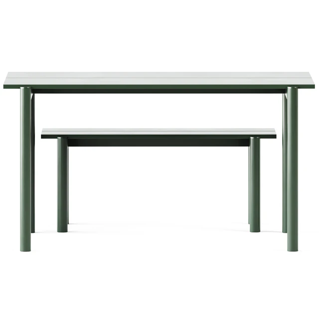 Linear Steel Garden Set L 140cm Table and Bench by Muuto — Descargar
