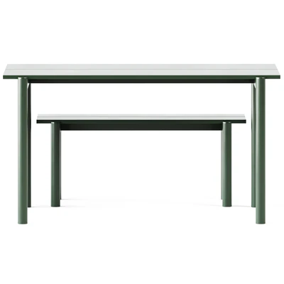Linear Steel Garden Set L 140cm Table and Bench by Muuto — Ver 4