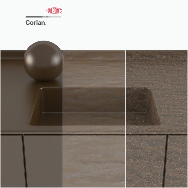 Dupont Corian Kitchen Countertops Brown 2 — Скачать