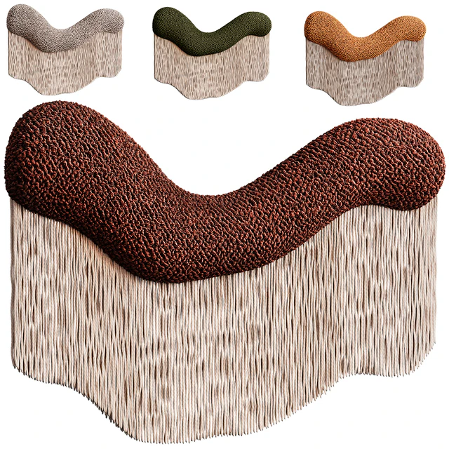Petite Bouble with Natural Fringes Textile Wall Art — Descargar