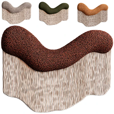 Petite Bouble with Natural Fringes Textile Wall Art — Ver 1