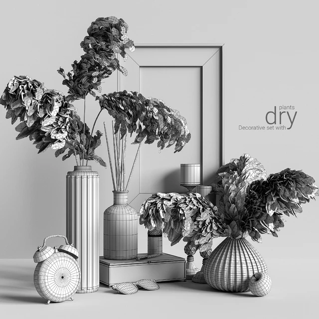 Decorative set with dry plants 2 — Descargar